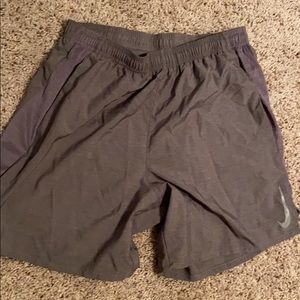 nike grey dri-fit running shorts